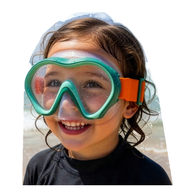 Snapper Junior Fabric-Strap Snorkel Mask (Orange)