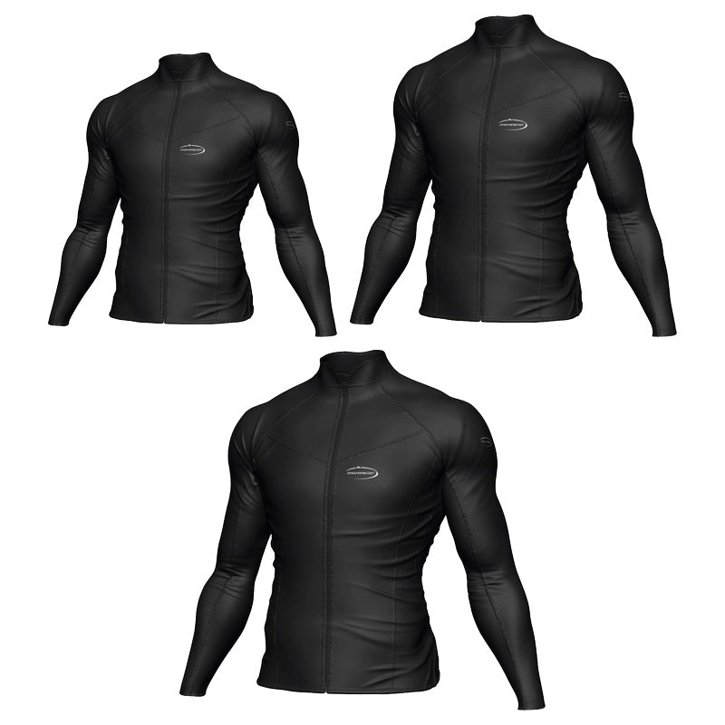 Heatshield Long Sleeve Front-Zip Rash Shirt (Black)