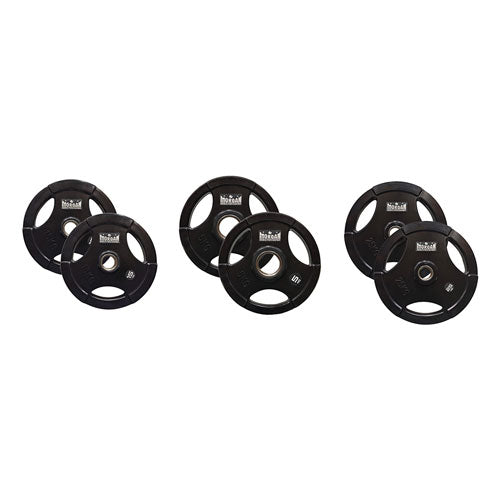 Morgan Tri-Grip Rubber Coated Olympic Weight Plates (Pair)