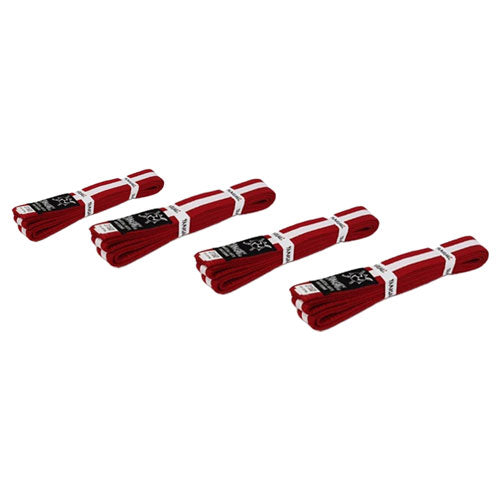 Yamasaki Coloured Martial Arts Belts with White Stripe (Red)