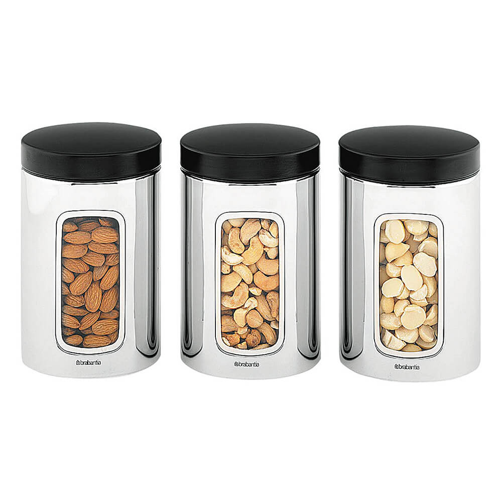 Storage Canister w/ Window Set of 3 (1.4L)