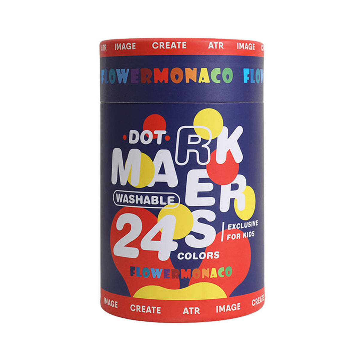 Flower Monaco Dot Head Washable Markers (Pack of 24)