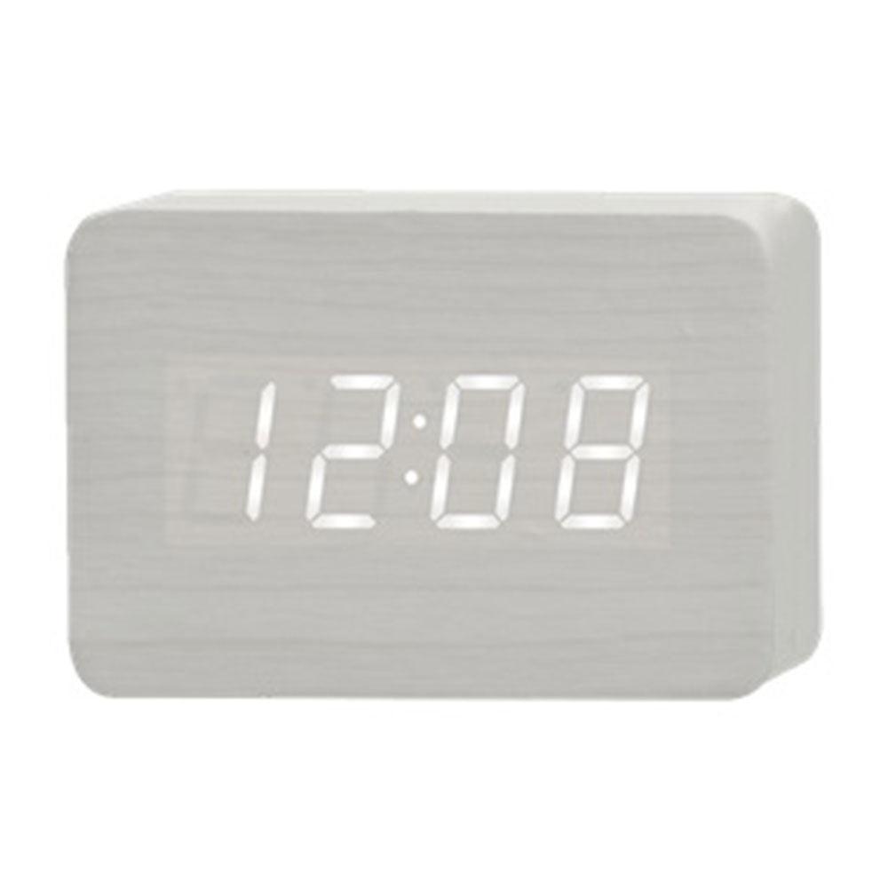 Wooden Cuboid LED Table Clock