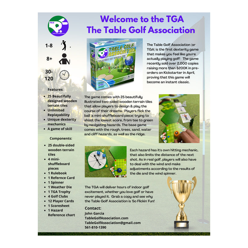 Table Golf Association Pro Edition Board Game
