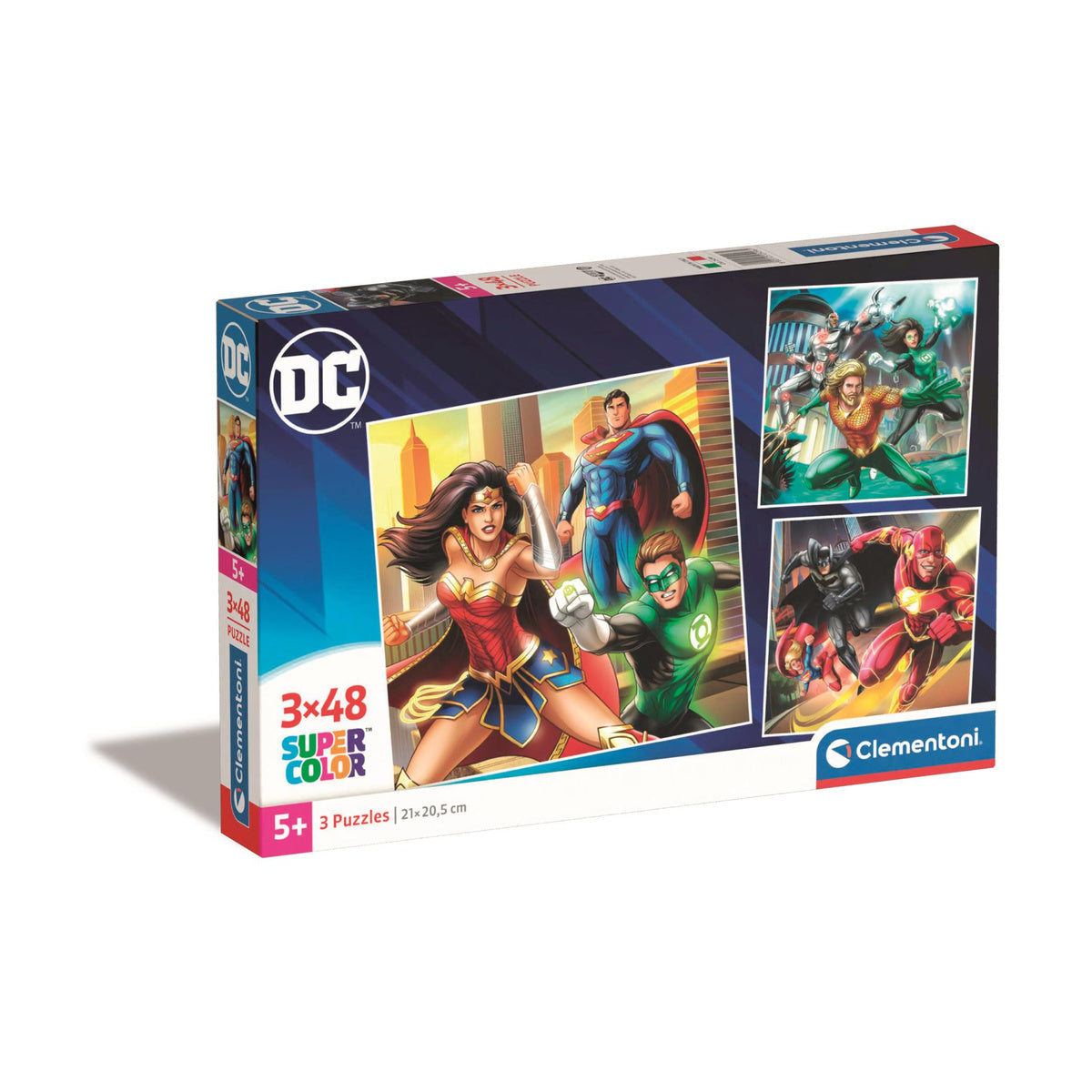 Square DC Comics Justice League Puzzles 3x48pcs
