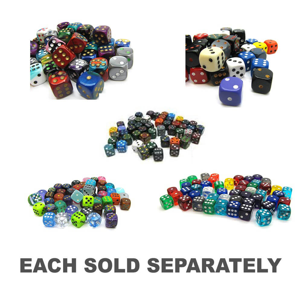 D6 Dice Assorted Loose 12mm (50 Dice)