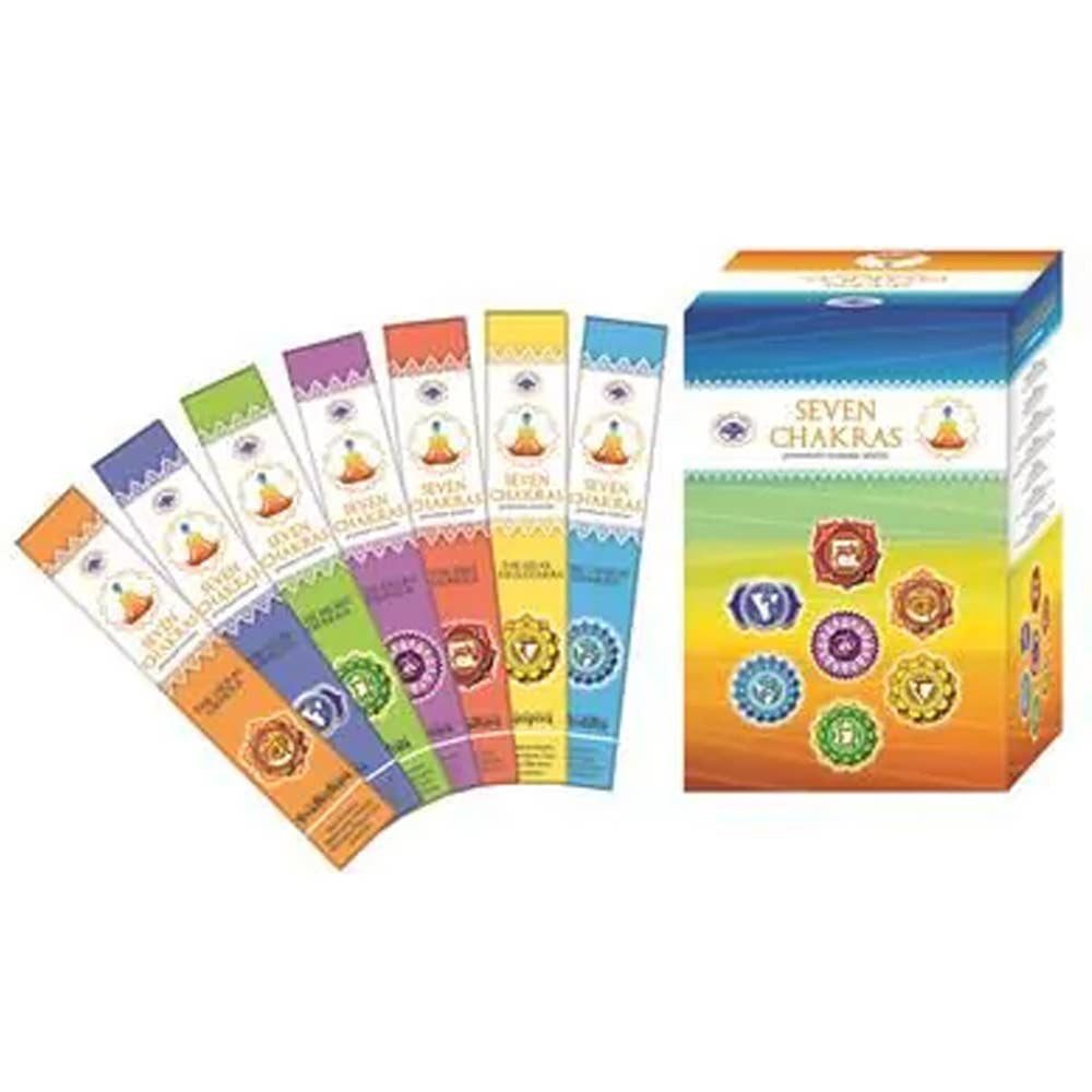 Seven Chakras Incense 35 Sticks Gift Pack (Green Tree)