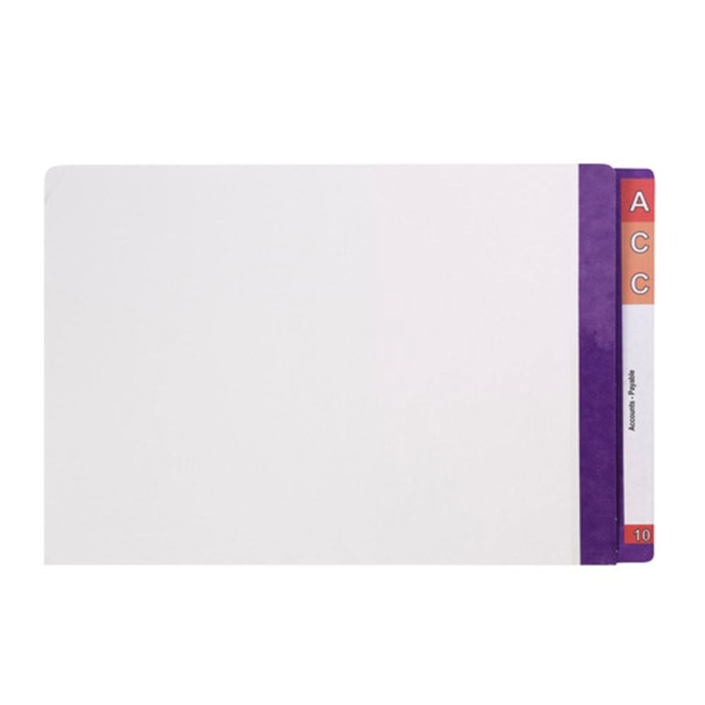 Avery White Shelf Lateral File w/ Purple Mylar Tab 100pcs