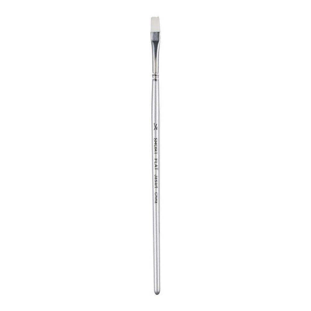 Jasart Taklon Short Flat Brush (White)