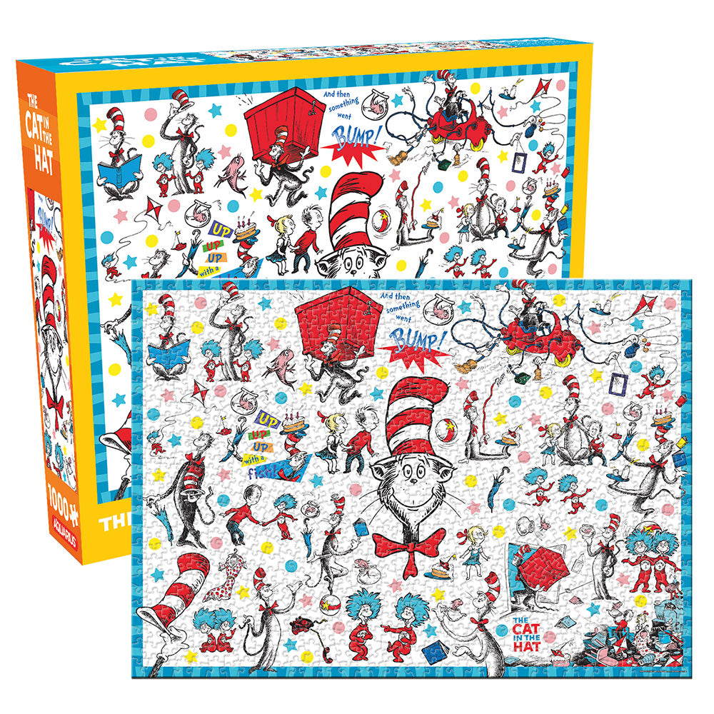 Aquarius The Cat in the Hat: Collage 1000pc Puzzle