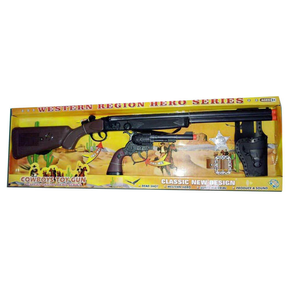 Battery Operated Cowboy Rifle & Pistol Set