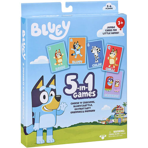 Bluey 5 in 1 Card Game