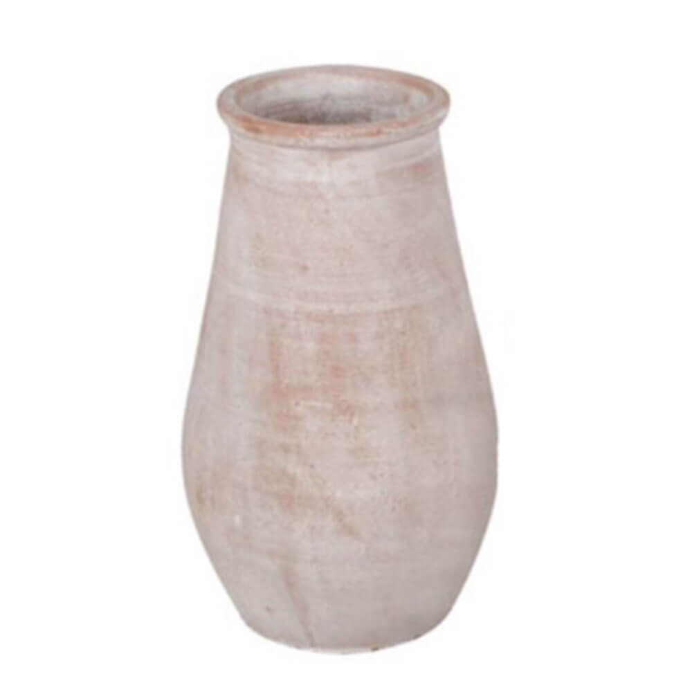 Julio Washed Terracotta Pot White 32cm