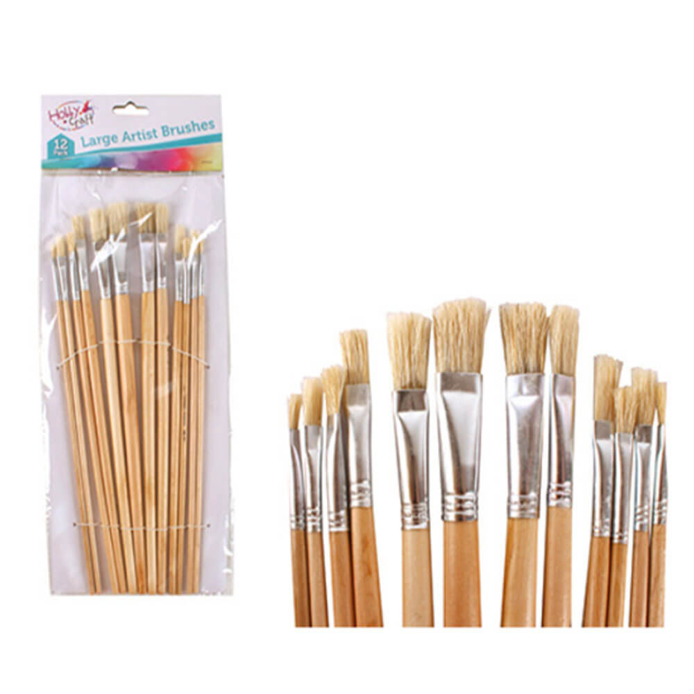 12-Piece Large Artist Brushes