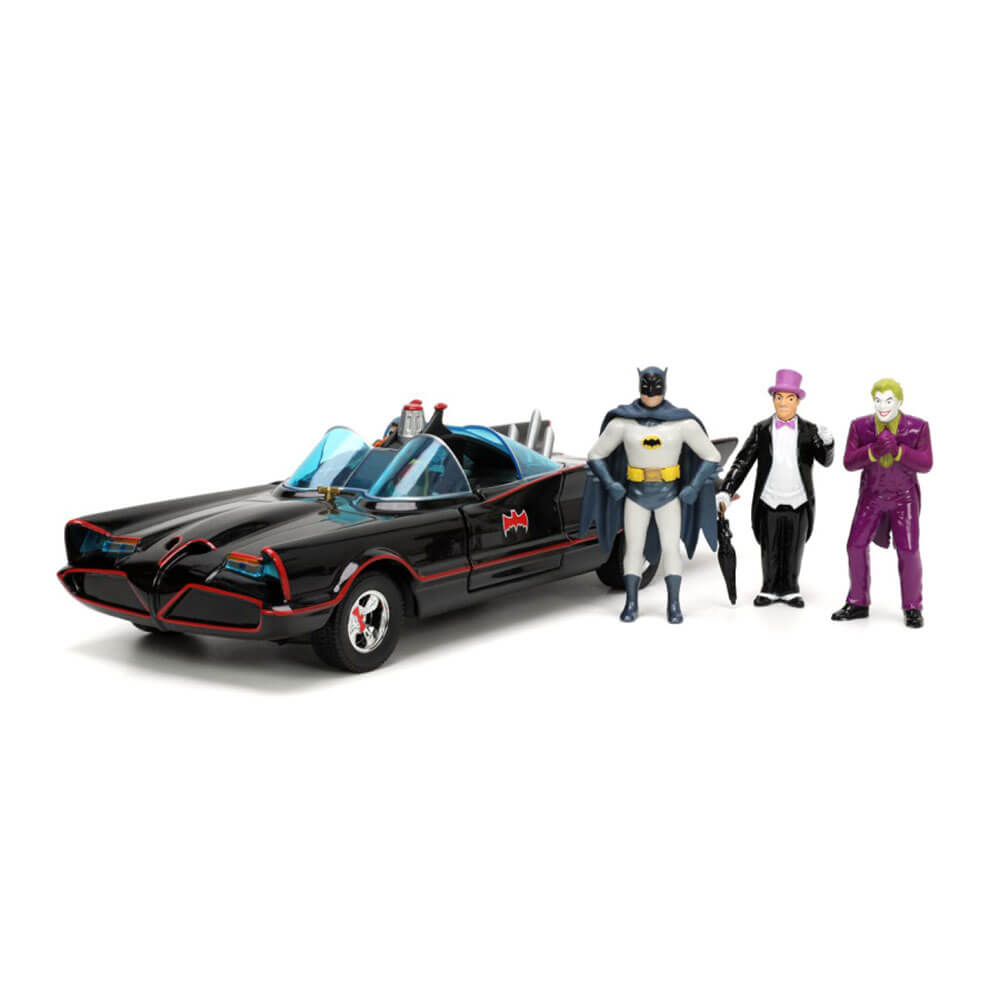 Batman Classic Batmobile with 4 Figures 1:24 Scale Set