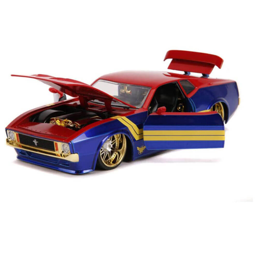 Cap Marvel 1973 Ford Mustang Mach 1 1:24 Hollywood Ride