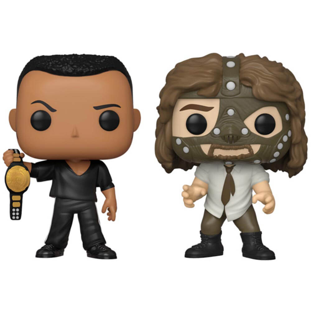 WWE The Rock vs Mankind US Exclusive Pop! Vinyl 2-pack