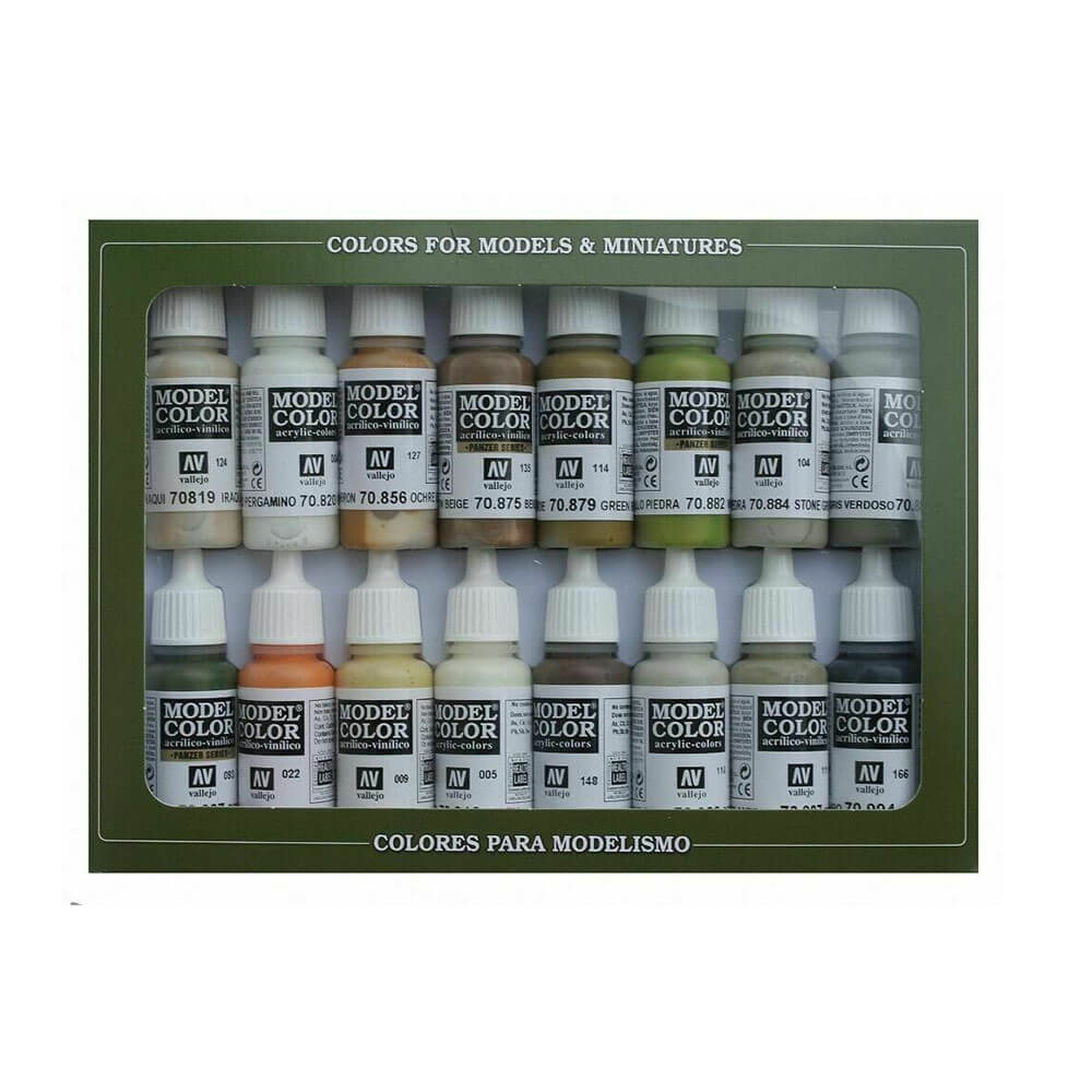 Model Colour Paint Set of 16 Colour