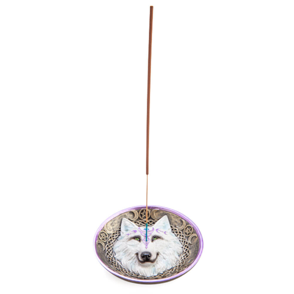 Pentacle White Wolf Incense Burner