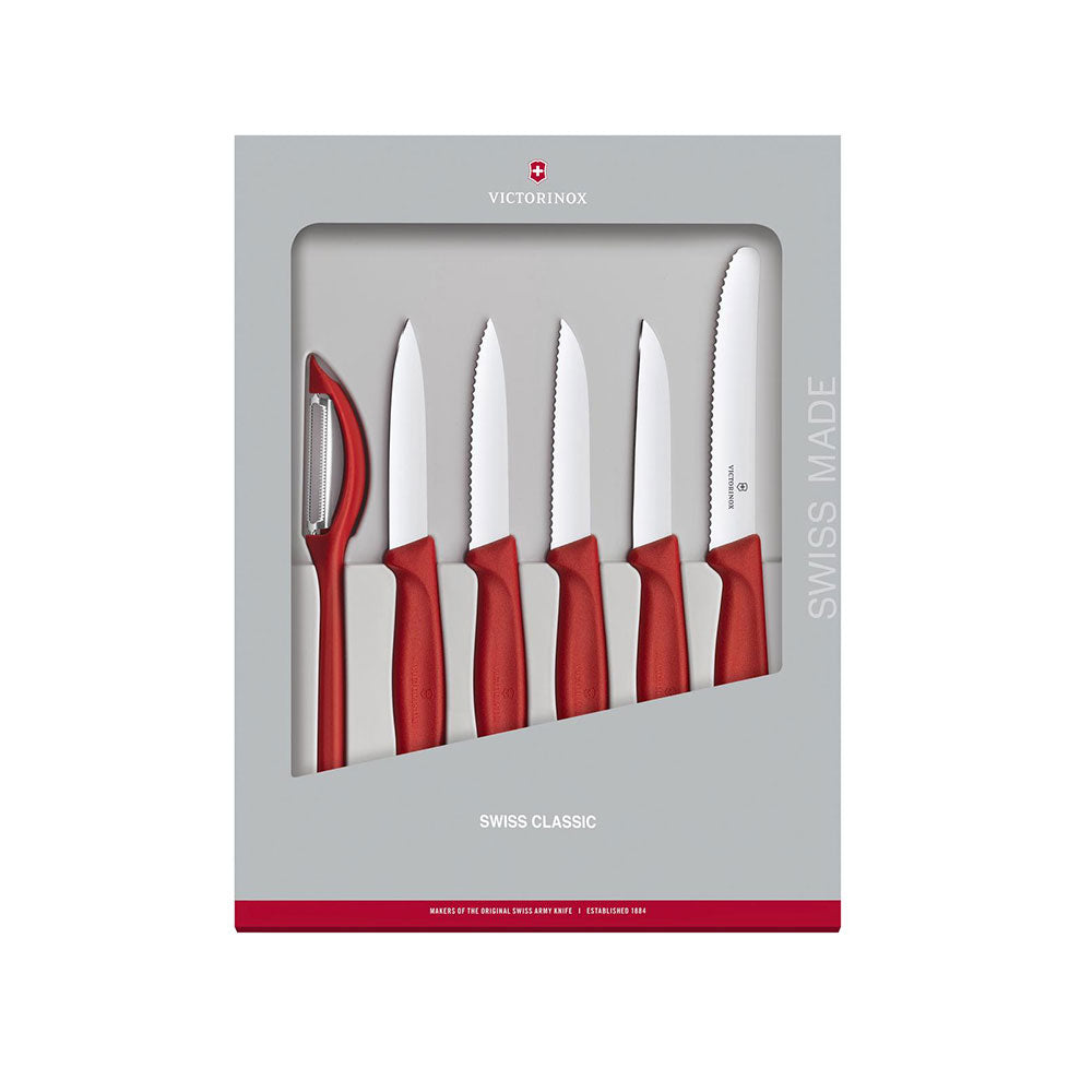 Victorinox Swiss Classic Paring Knife Set 6pcs (Red)