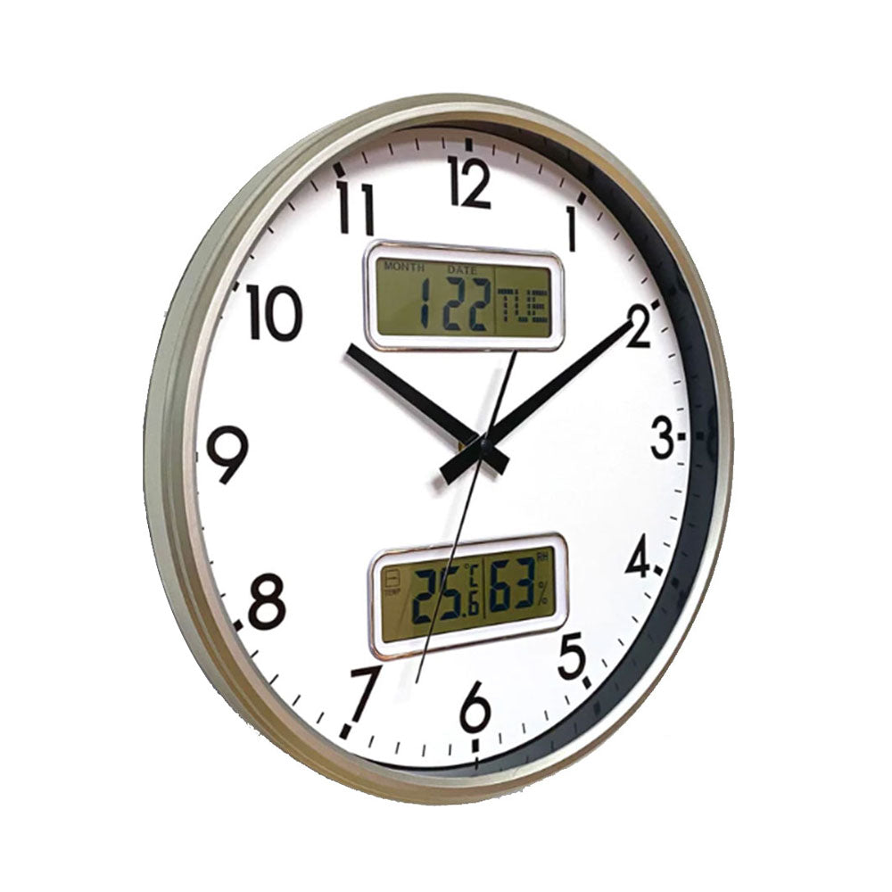 LCD Display Temperature & Humidity Wall Clock