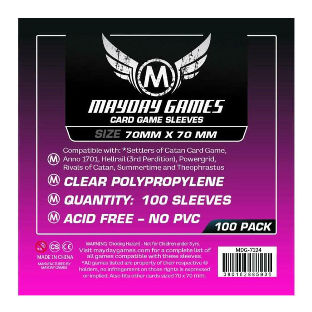 Mayday Small Square Card Sleeves (Pack of 100/70 MM X 70 MM)