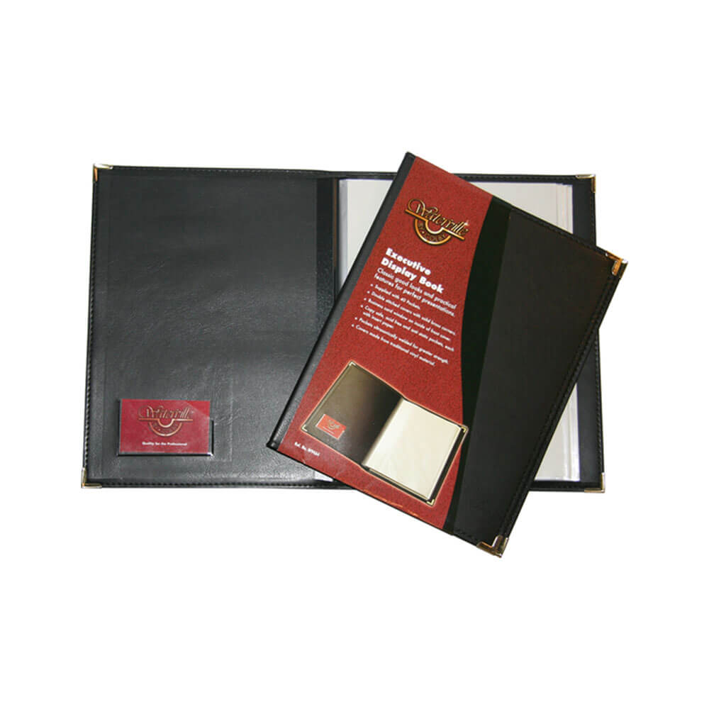 Waterville Executive Display Book A4 (Black)