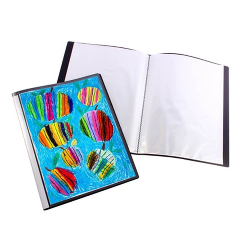 Bantex Fixed Portrait Display Book A2 (Black)