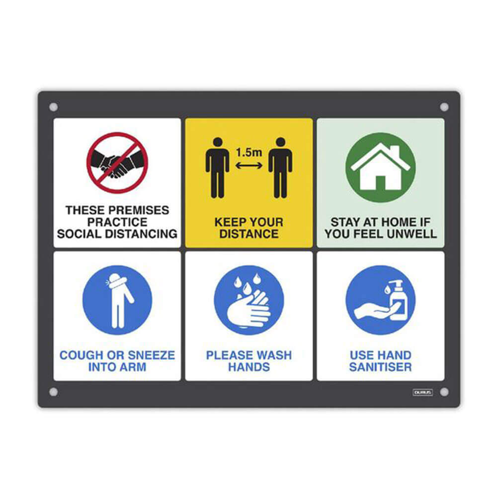 Durus Key Messages Wall Sign Assorted (400x300mm)